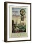 Ascent of a 'Mongolfiere' Hot Air Balloon at Calais in 1785-null-Framed Giclee Print