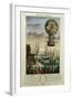 Ascent of a 'Mongolfiere' Hot Air Balloon at Calais in 1785-null-Framed Giclee Print