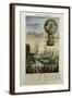 Ascent of a 'Mongolfiere' Hot Air Balloon at Calais in 1785-null-Framed Giclee Print