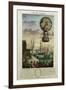 Ascent of a 'Mongolfiere' Hot Air Balloon at Calais in 1785-null-Framed Giclee Print