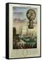 Ascent of a 'Mongolfiere' Hot Air Balloon at Calais in 1785-null-Framed Stretched Canvas