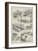 Ascent of Fujiyama, the Sacred Mountain of Japan-null-Framed Giclee Print