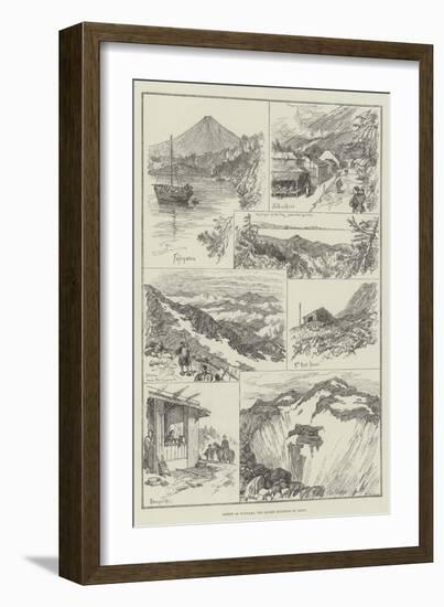 Ascent of Fujiyama, the Sacred Mountain of Japan-null-Framed Giclee Print