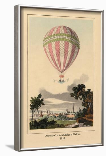 Ascent of James Sadler at Oxford, 1810-null-Framed Art Print