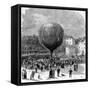 Ascent of Leon Montgolfier in Hot Air Balloon-null-Framed Stretched Canvas