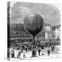 Ascent of Leon Montgolfier in Hot Air Balloon-null-Stretched Canvas