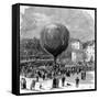 Ascent of Leon Montgolfier in Hot Air Balloon-null-Framed Stretched Canvas