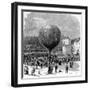 Ascent of Leon Montgolfier in Hot Air Balloon-null-Framed Photographic Print