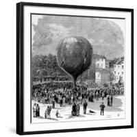 Ascent of Leon Montgolfier in Hot Air Balloon-null-Framed Photographic Print