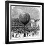 Ascent of Leon Montgolfier in Hot Air Balloon-null-Framed Photographic Print