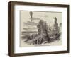 Ascent of M Poitevin's Balloon from Nantes-null-Framed Giclee Print