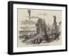 Ascent of M Poitevin's Balloon from Nantes-null-Framed Giclee Print