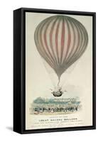 Ascent of the Great Nassau Balloon, Montpellier Gardens, 3rd July 1837-George Rowe-Framed Stretched Canvas