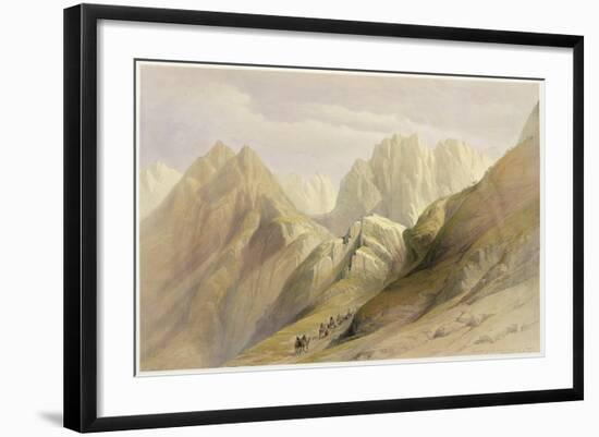 Ascent of the Lower Range of Sinai, February 18th 1839, Plate 114-David Roberts-Framed Giclee Print