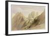 Ascent of the Lower Range of Sinai, February 18th 1839, Plate 114-David Roberts-Framed Giclee Print