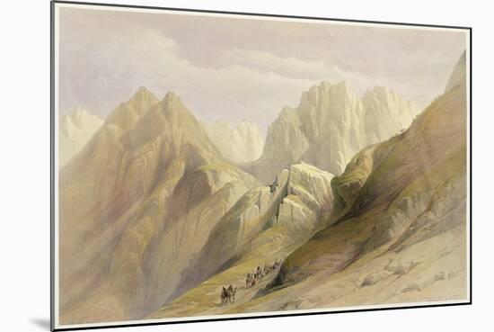 Ascent of the Lower Range of Sinai, February 18th 1839, Plate 114-David Roberts-Mounted Giclee Print