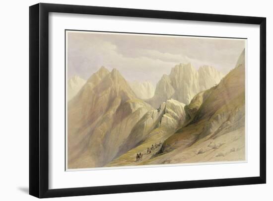 Ascent of the Lower Range of Sinai, February 18th 1839, Plate 114-David Roberts-Framed Giclee Print