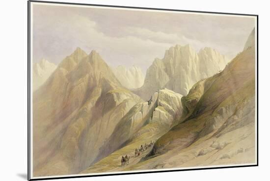 Ascent of the Lower Range of Sinai, February 18th 1839, Plate 114-David Roberts-Mounted Giclee Print