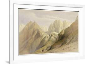 Ascent of the Lower Range of Sinai, February 18th 1839, Plate 114-David Roberts-Framed Giclee Print