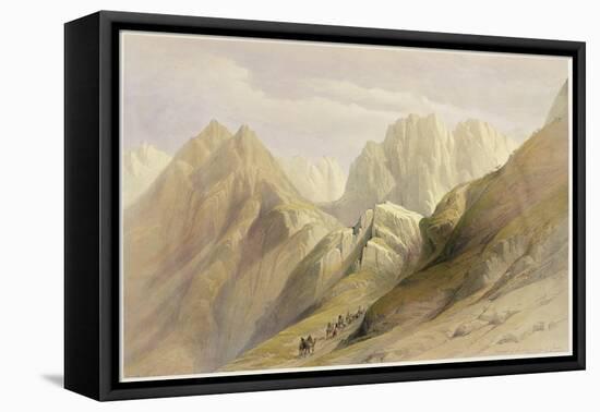 Ascent of the Lower Range of Sinai, February 18th 1839, Plate 114-David Roberts-Framed Stretched Canvas