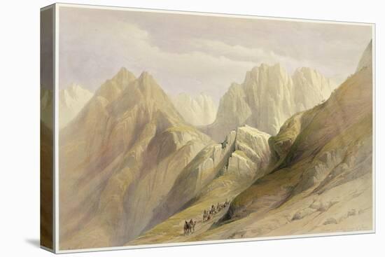 Ascent of the Lower Range of Sinai, February 18th 1839, Plate 114-David Roberts-Stretched Canvas