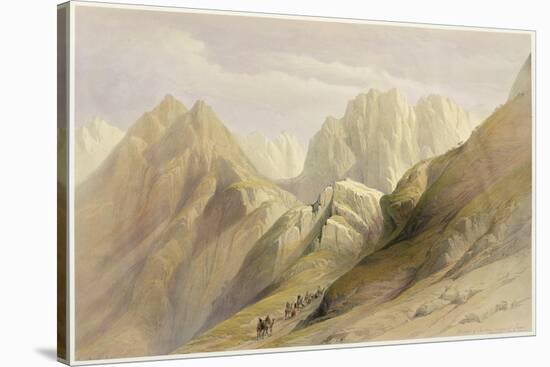 Ascent of the Lower Range of Sinai, February 18th 1839, Plate 114-David Roberts-Stretched Canvas