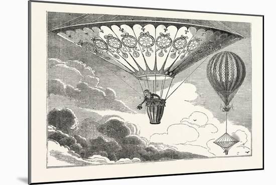 Ascent of the Vauxhall Balloon and Mr. Cocking's Parachute-null-Mounted Giclee Print
