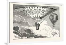 Ascent of the Vauxhall Balloon and Mr. Cocking's Parachute-null-Framed Giclee Print