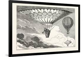 Ascent of the Vauxhall Balloon and Mr. Cocking's Parachute-null-Framed Giclee Print