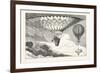 Ascent of the Vauxhall Balloon and Mr. Cocking's Parachute-null-Framed Giclee Print