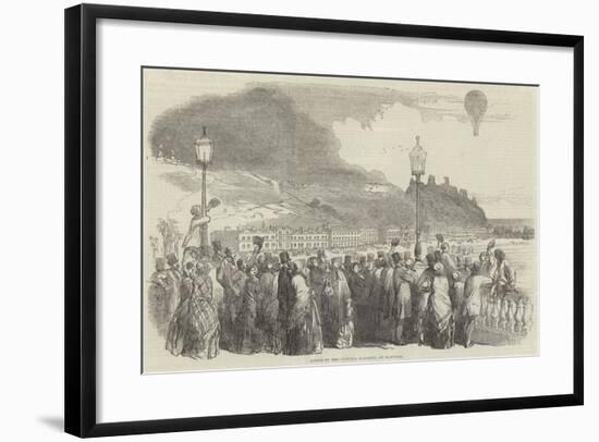 Ascent of the Victoria Balloon, at Hastings-null-Framed Giclee Print