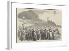 Ascent of the Victoria Balloon, at Hastings-null-Framed Giclee Print