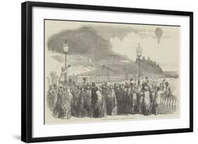 Ascent of the Victoria Balloon, at Hastings-null-Framed Giclee Print