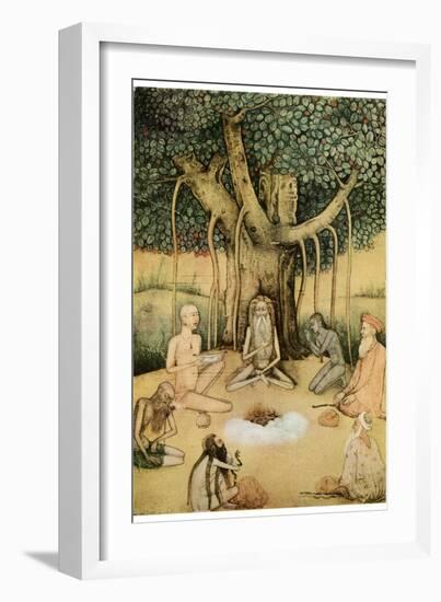 Asceticism: a Group of Mughal Ascetics-null-Framed Giclee Print