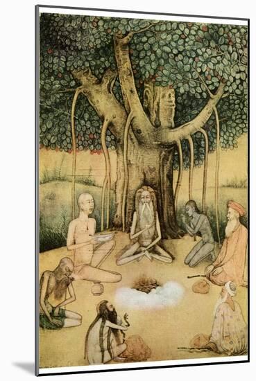 Asceticism: a Group of Mughal Ascetics-null-Mounted Giclee Print
