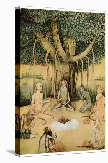 Asceticism: a Group of Mughal Ascetics-null-Stretched Canvas