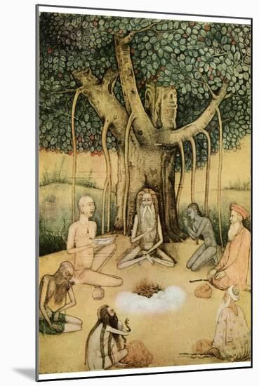 Asceticism: a Group of Mughal Ascetics-null-Mounted Giclee Print