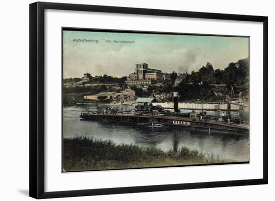 Aschaffenburg Unterfranken, Am Pompejanum, Schiff K B K S No IV-null-Framed Giclee Print