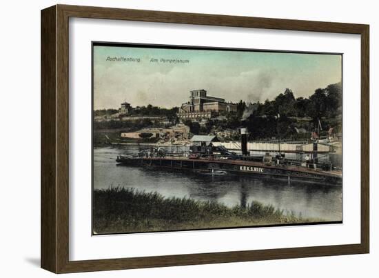 Aschaffenburg Unterfranken, Am Pompejanum, Schiff K B K S No IV-null-Framed Giclee Print