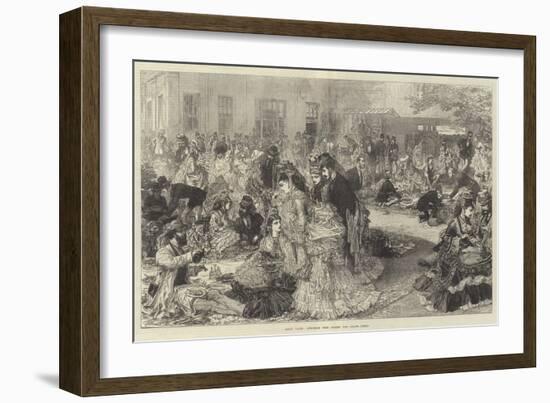 Ascot Races, Luncheon Time Behind the Grand Stand-null-Framed Giclee Print
