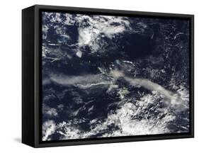 Ash Plume from Soufriere Hills, Montserrat-Stocktrek Images-Framed Stretched Canvas