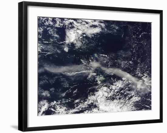 Ash Plume from Soufriere Hills, Montserrat-Stocktrek Images-Framed Photographic Print