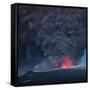 Ash plume from the Eyjafjallajokull eruption-null-Framed Stretched Canvas