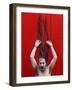 Ash-Smeared Naked Hindu Holy Man, Displays His Dreadlocks after Bathing in the River Ganges-null-Framed Photographic Print