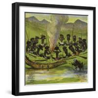 Ashanti Dinner Party-Ernest Henry Griset-Framed Giclee Print