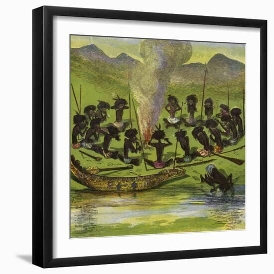 Ashanti Dinner Party-Ernest Henry Griset-Framed Giclee Print