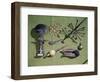 Ashanti Doll, Zulu Horn and Necklace,Yoruba Iron Instrument and Flask, Cameroon-null-Framed Photographic Print