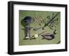 Ashanti Doll, Zulu Horn and Necklace,Yoruba Iron Instrument and Flask, Cameroon-null-Framed Photographic Print