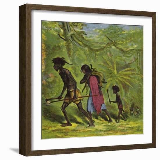 Ashanti Family Out for the Day-Ernest Henry Griset-Framed Giclee Print