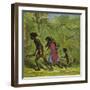 Ashanti Family Out for the Day-Ernest Henry Griset-Framed Giclee Print